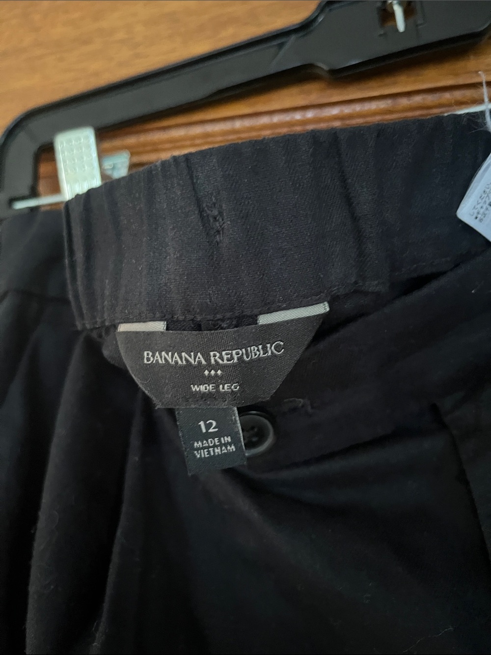Banana Republic Black Wide-Leg Linen  Pants - Size 12 - Picture 2 of 3